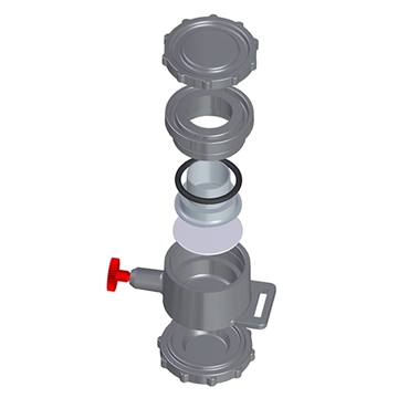 SAMPLER, INHALABLE, UNASSEM, PVC/PVC, 10/BX